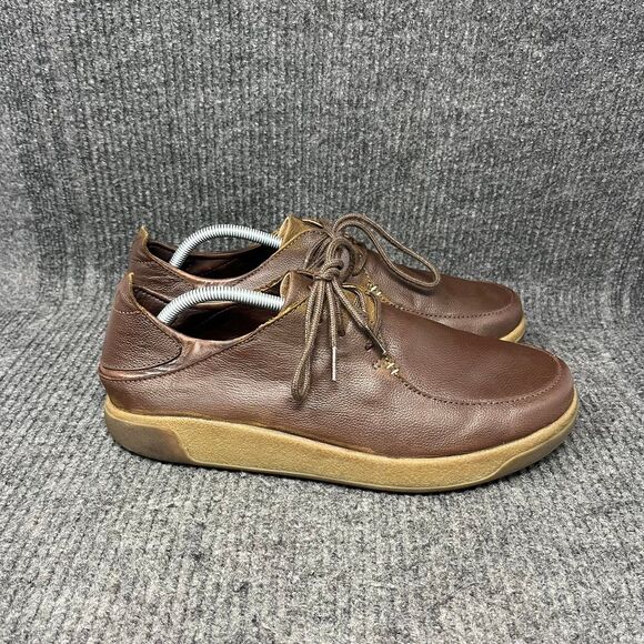 Olukai Loli’i Li Brown Leather Lace Up Casual Shoes Oxford Mens Size 11 US - Picture 1 of 8